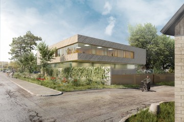 Die Visualisierung des Wirtschaftshofes am ISTA. 