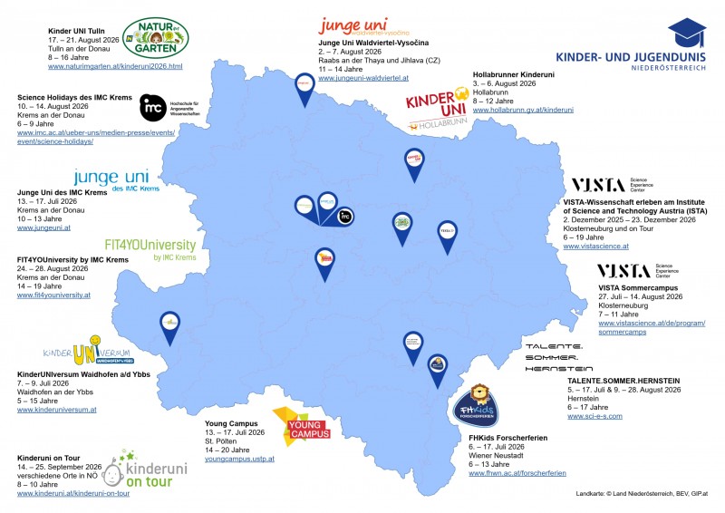 Karte des JU-Netzwerks