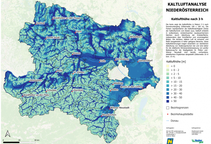 Kaltluftsysteme in Niederösterreich