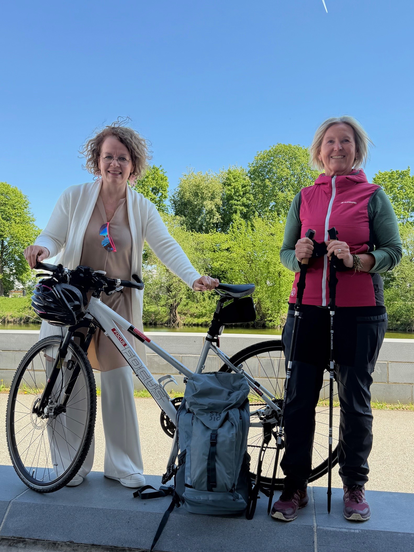 Foto Teschl-Hofmeister mit Fahrrad